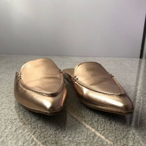ESPRIT Metallic Rose Gold Flat Pointed Mules (Mia)